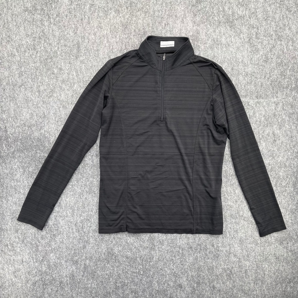 Callaway Pullover Mens Medium Black Space Dye Quarter Zip Golf Top Opti-Dri